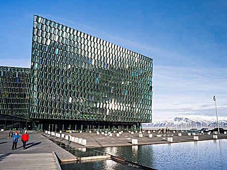 雷克雅未克,新,会议,中心,建筑,一个,象征,冰岛,大幅,尺寸