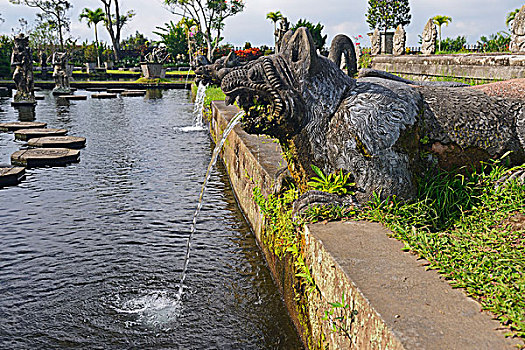 喷泉,水,冈加,庙宇,巴厘岛,印度尼西亚,亚洲