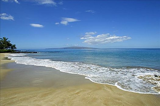 夏威夷,毛伊岛,漂亮,球衣,海滩,卡胡拉威,远景