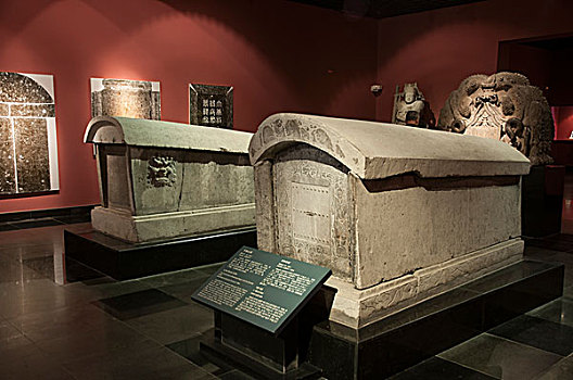 西安碑林博物馆雕塑藏品李和石棺