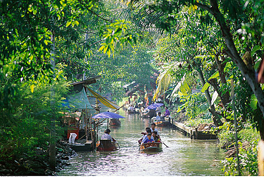 船,河,泰国