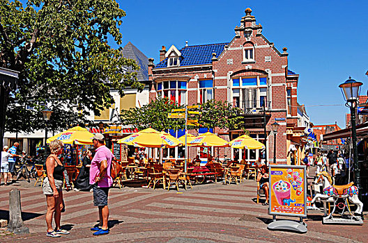 街头咖啡馆,特塞尔,荷兰,欧洲