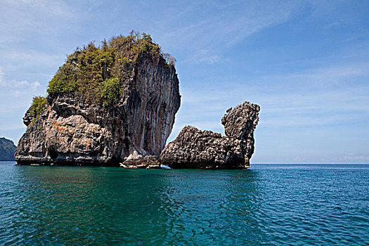 特色,岩石构造,靠近,岛屿,普吉岛,泰国,亚洲