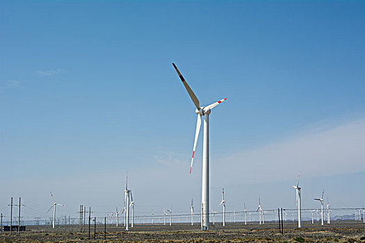 达坂城风力发电站自然风光
