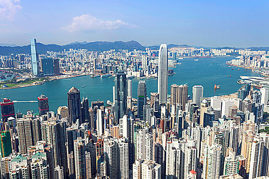 天际线,城市,现代,香港