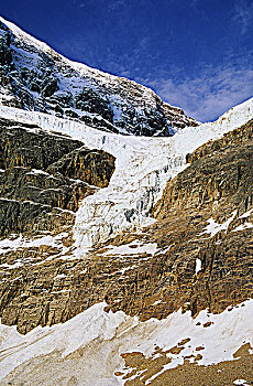 天使,冰河,山,碧玉国家公园,艾伯塔省,加拿大