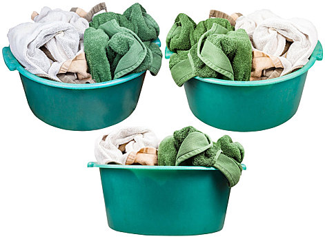 圆,绿色,塑料制品,盥洗池,毛巾