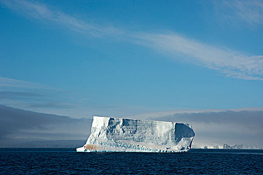 南极,南极海峡,扁平,冰山