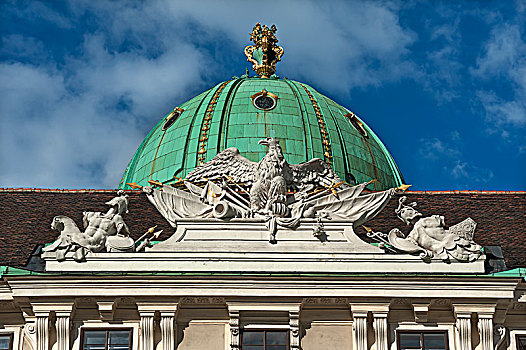 翼,圆顶,霍夫堡,宫殿,维也纳,奥地利,欧洲