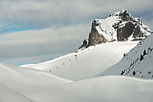 高山,冬季风景,滑雪区