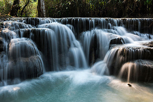 老挝,琅勃拉邦,瀑布,景区,瀑布群