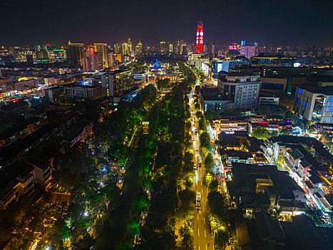 济南泉城广场国庆节夜景