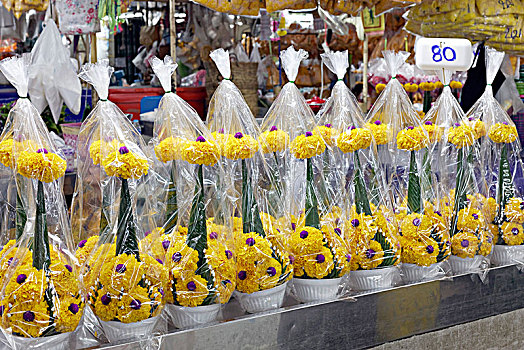 鲜花,安放,出售,花市,曼谷,泰国,亚洲