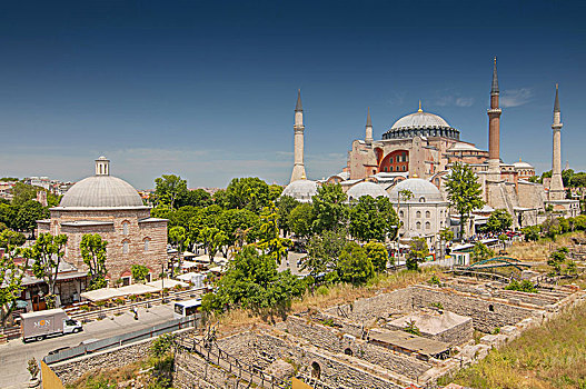 圣索菲亚教堂,伊斯坦布尔,世界,著名,纪念建筑,拜占庭风格,建筑,土耳其