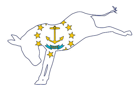 罗德岛,民主党,驴,旗帜