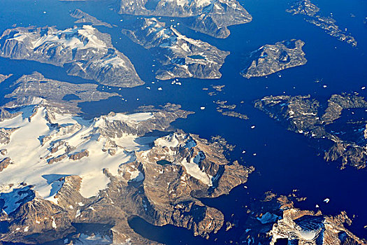 雪,岩石,岛屿,漂浮,冰山,北冰洋