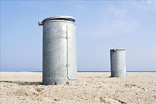 垃圾桶,海滩,石荷州,德国