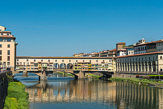 维奇奥桥,桥,阿尔诺河,佛罗伦萨,托斯卡纳,意大利,欧洲