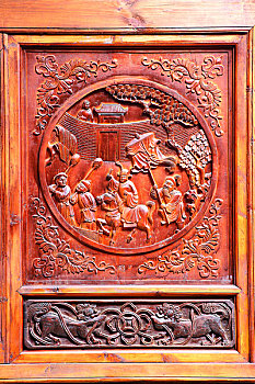 中国传统室内外装饰艺术这是侧厢房墙壁图案结构