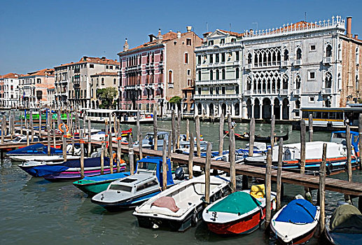威尼斯,意大利,船,码头