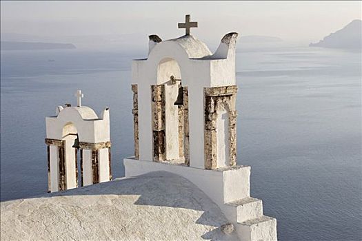 钟楼,小教堂,锡拉岛,希腊