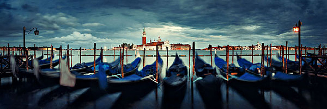 小船,公园,水中,圣乔治奥,马焦雷湖,岛屿,威尼斯,全景,风景,意大利