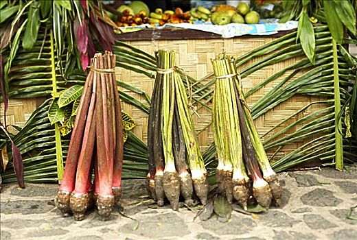 法属玻利尼西亚,芋头,根,市场