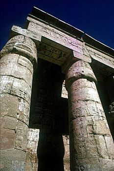 柱子,路克索神庙,埃及,12世纪,世纪,艺术家,未知