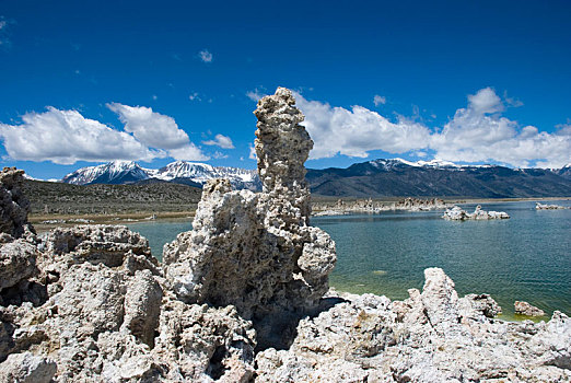 石头,莫诺湖,加利福尼亚,北美