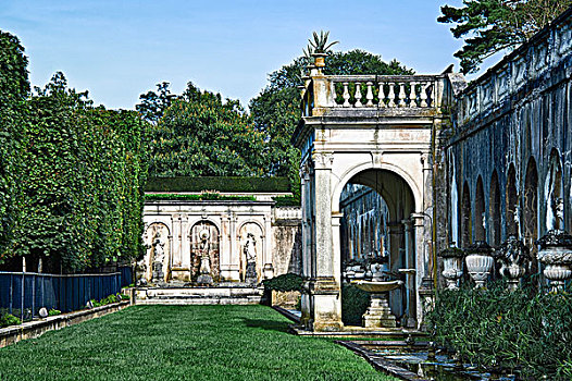 喷泉,花园