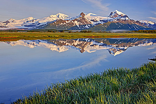 北美,美国,阿拉斯加,卡特麦国家公园,问好,山景,海岸山脉