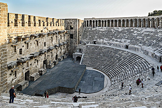 古罗马竞技场,土耳其人,里维埃拉,安塔利亚,省,土耳其,亚洲