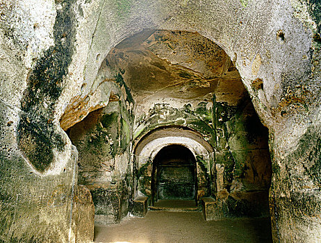 隧道,洞穴,靠近,波佐利