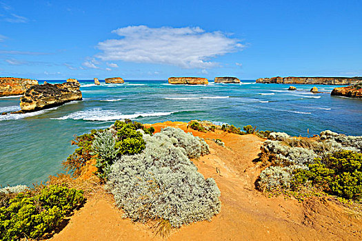 侵蚀,岩石构造,海岸线,彼得伯勒,海洋,道路,维多利亚,澳大利亚