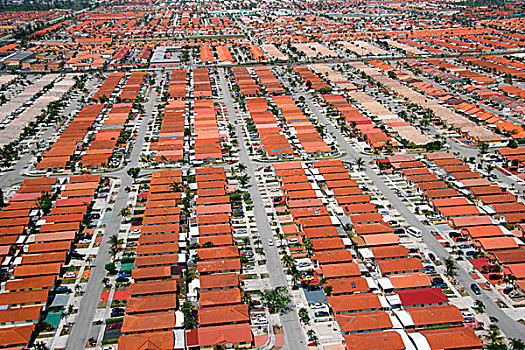 俯视,郊区,迈阿密