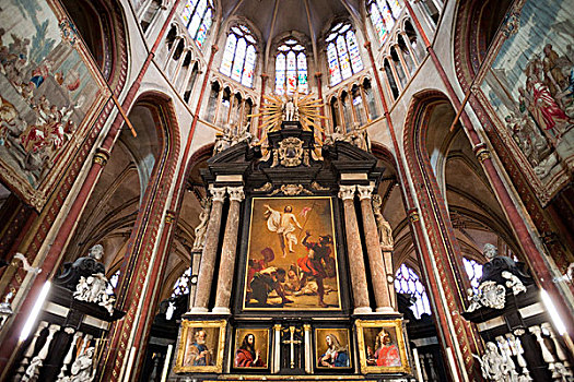 比利时,大教堂,描绘,耶稣