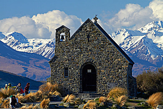 教堂,特卡波湖,南阿尔卑斯山,麦肯齐山区,南岛,新西兰