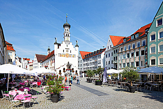 市政厅,历史,房子,建筑,老城,坎普顿,巴伐利亚,德国,欧洲