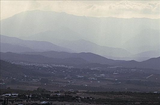 短小,雷,雨,马拉加,安达卢西亚,西班牙,欧洲