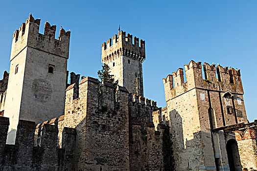 城堡,西尔米奥奈,加尔达,湖,伦巴第,意大利
