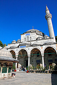 土耳其,伊斯坦布尔,市区,地区,藍色清真寺,清真寺