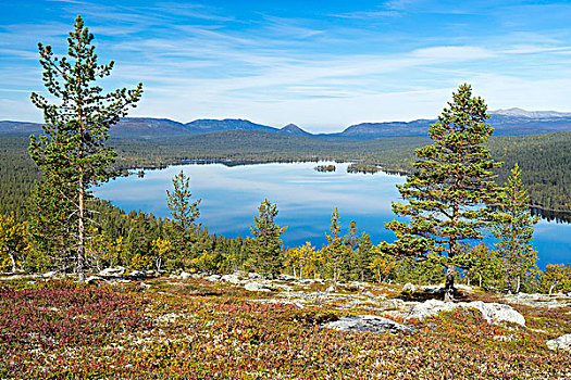 湖,国家公园,挪威,欧洲