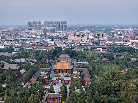 河南省周口市太昊伏羲陵庙航拍图片