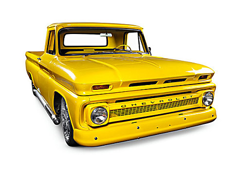 风情,黄色,复古,60年代,雪佛兰,皮卡,卡车