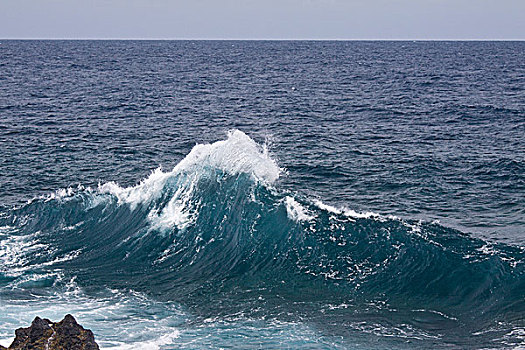碰撞,海浪,崎岖,北岸,夏威夷