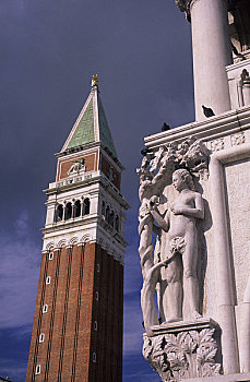 意大利,威尼斯,钟楼,圣马科,宫殿,总督,特写