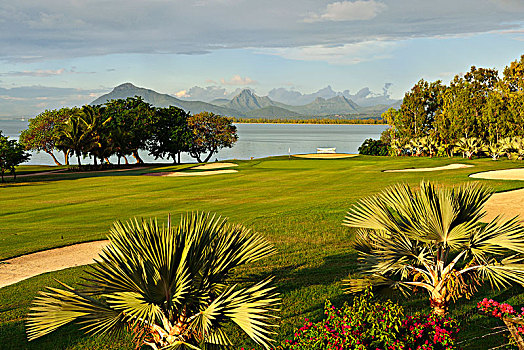 文化遗产,高尔夫球场,靠近,布拉邦山,毛里求斯,非洲