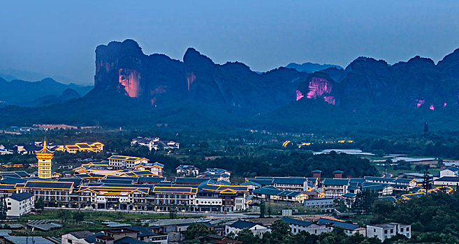 江西省鹰潭市龙虎山上清古镇都市建筑景观