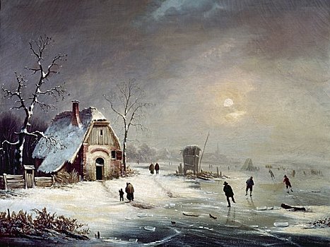 滑冰,19世纪,美国,费城,宾夕法尼亚