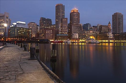 波士顿,天际线,马萨诸塞,美国